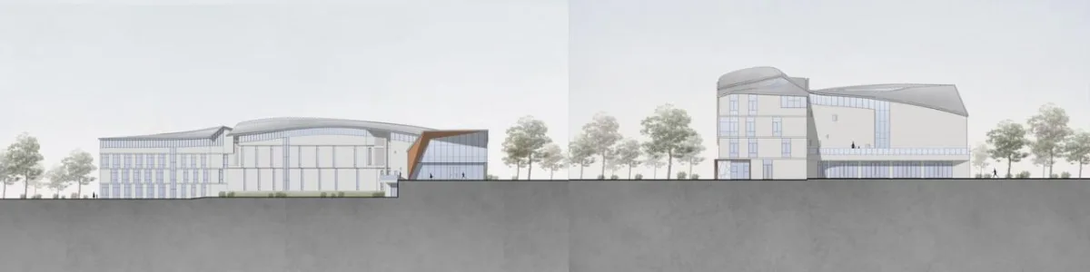 BIM建筑|丝带萦绕于山林间的遐想-昆明华侨城 ▪ 滇中乐活城社区中心 / 成执设计