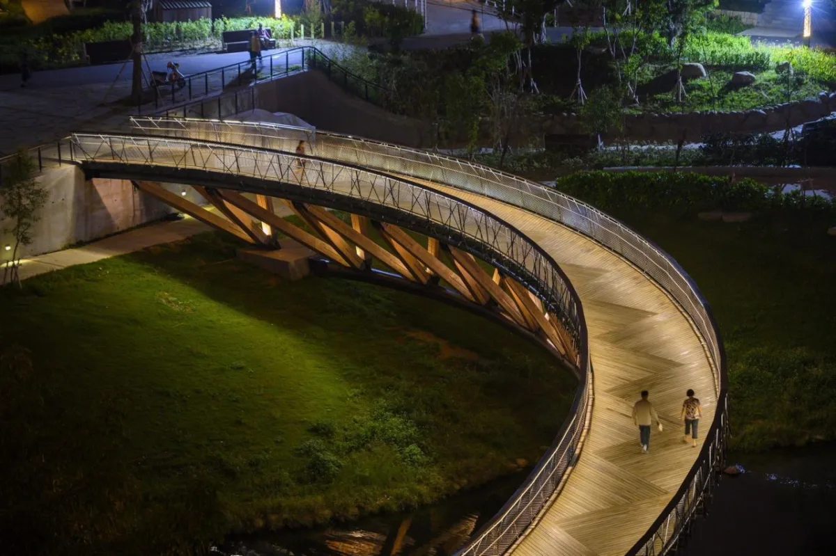 BIM建筑|月见桥 / HWCA Huai-Wen Chang Architect