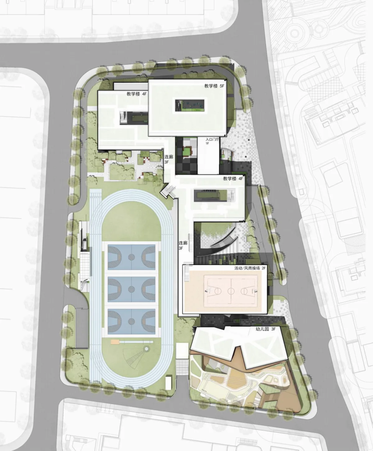 BIM建筑|杭州师范大学附属竞潮小学及幼儿园 / UA尤安设计