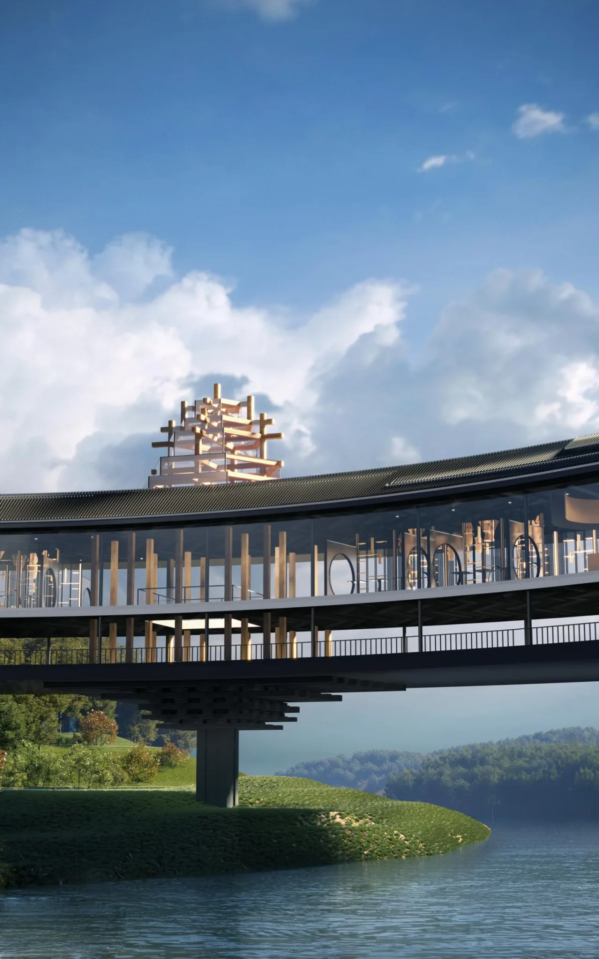 BIM建筑|风雨环屋——三江县洲北村文化综合体设计方案 / 外行建筑