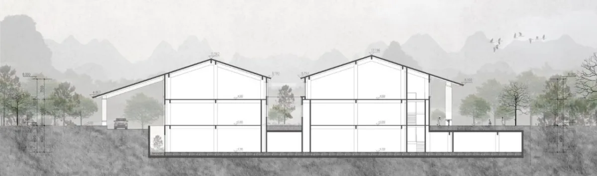 BIM建筑|山水间的“负空间”营造 ——漓江文化旅游度假区塔山会馆 / UA尤安设计
