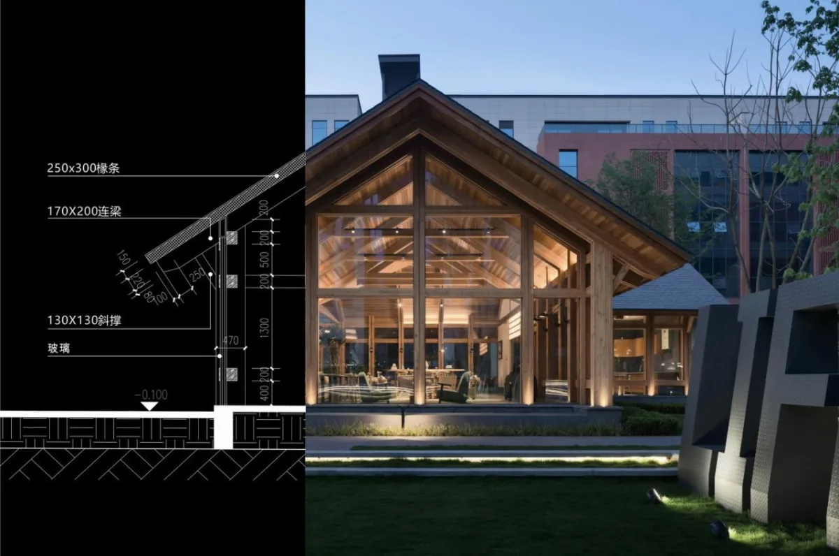 BIM建筑|谦逊朴实，但精工细琢的“暖建筑”：大地国际生命科学园咖啡厅 / 隽执科技