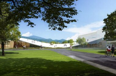 BIM建筑|藤本壮介为日本乡村大学设计可步行屋顶-BIM建筑网