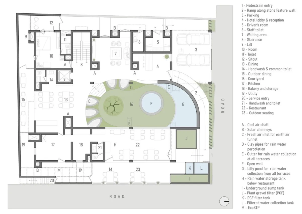 BIM建筑|本土材料与传统工艺，Sunyata 生态酒店 / Design Kacheri
