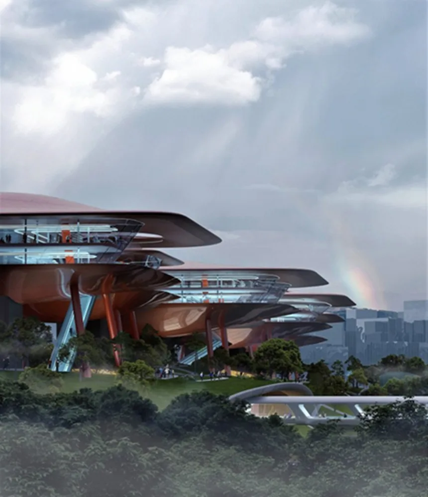 BIM建筑|MAD在重庆设计“未来派””游轮码头