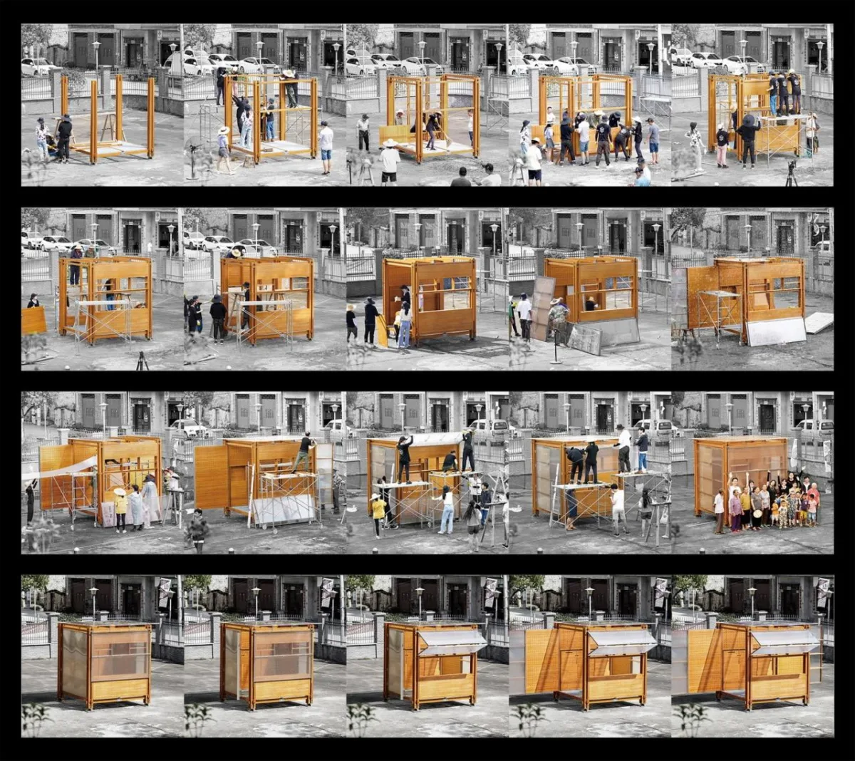 BIM建筑|乡村振兴流动工作舱——新型竹构空间装置 / 南京大学建筑与城市规划学院