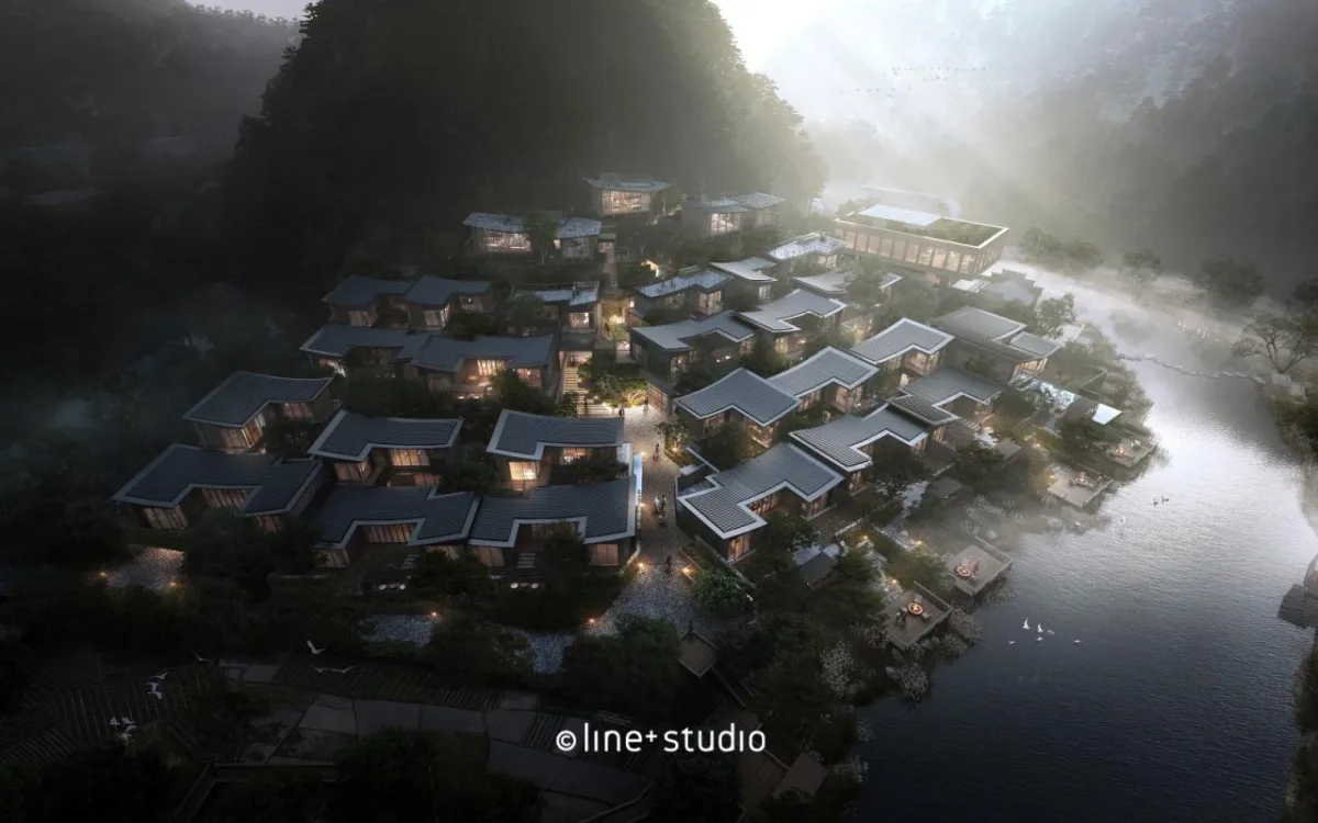 BIM建筑|海华浦江樾溪里度假酒店 / 孟凡浩-line+建筑事务所