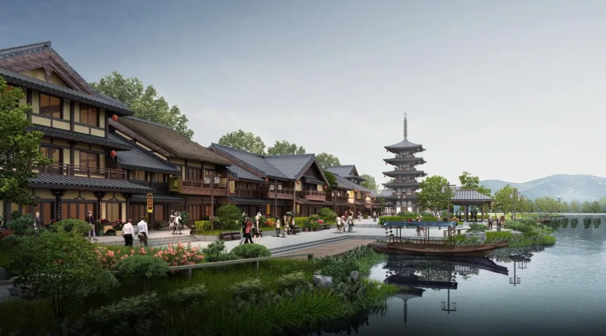 BIM建筑|现代视角下的新唐风演绎：长春世茂莲花山文旅小镇 / UA尤安设计