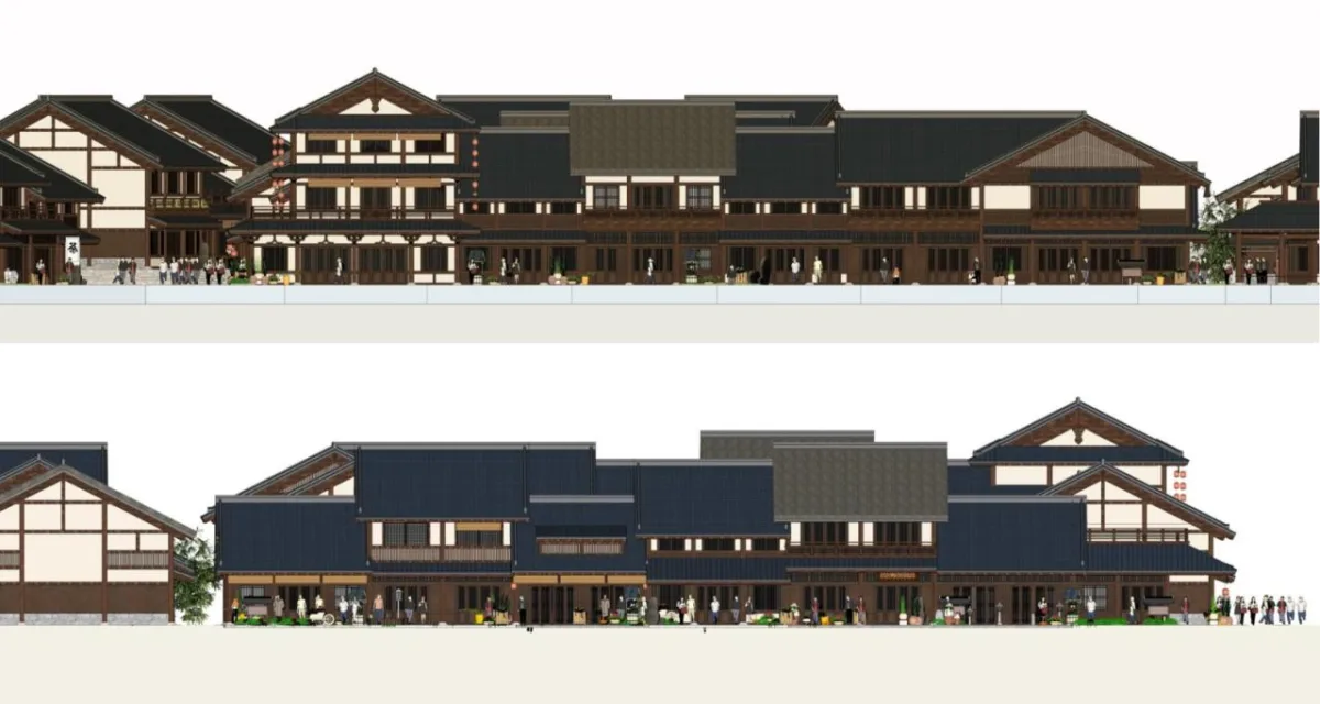 BIM建筑|现代视角下的新唐风演绎：长春世茂莲花山文旅小镇 / UA尤安设计