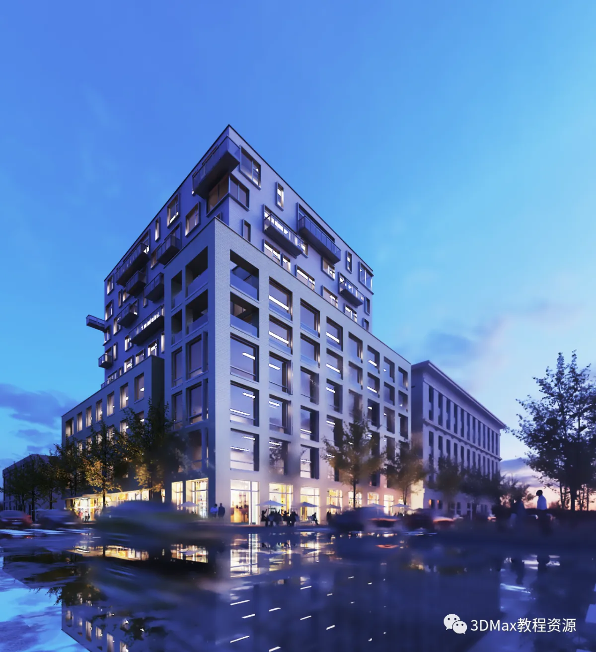 BIM问答|3DMax怎么渲染夜景？3DMax室外夜景制作方法