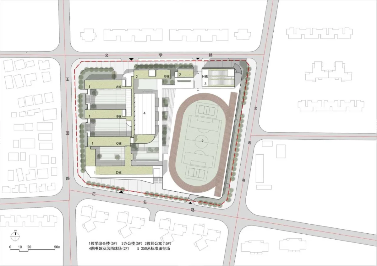 BIM建筑|链接与重塑：深圳南山麒麟中学改扩建工程 / 元本体工作室