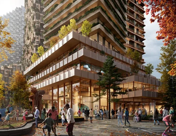 BIM建筑|阿贾耶为多伦多设计大型木质建筑