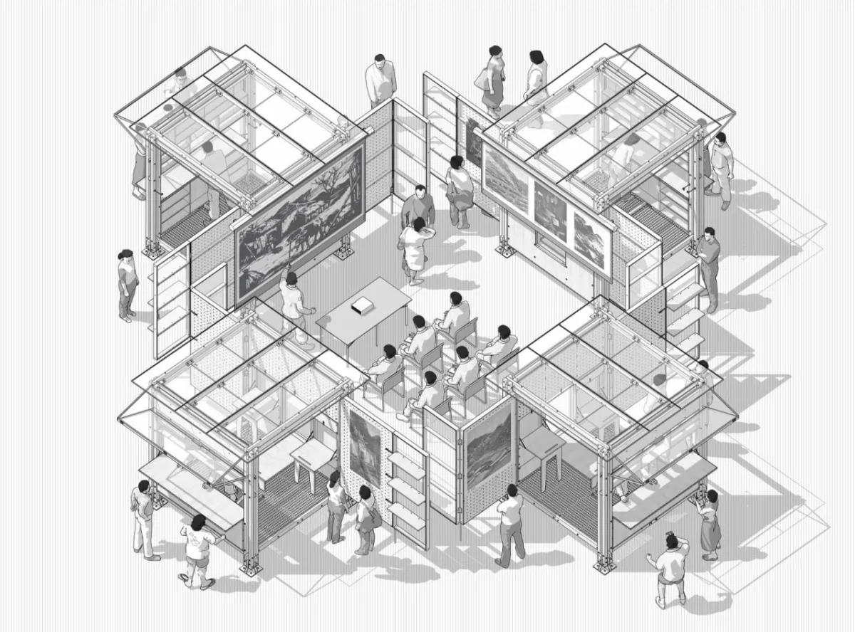 BIM建筑|乡村振兴流动工作舱——新型竹构空间装置 / 南京大学建筑与城市规划学院
