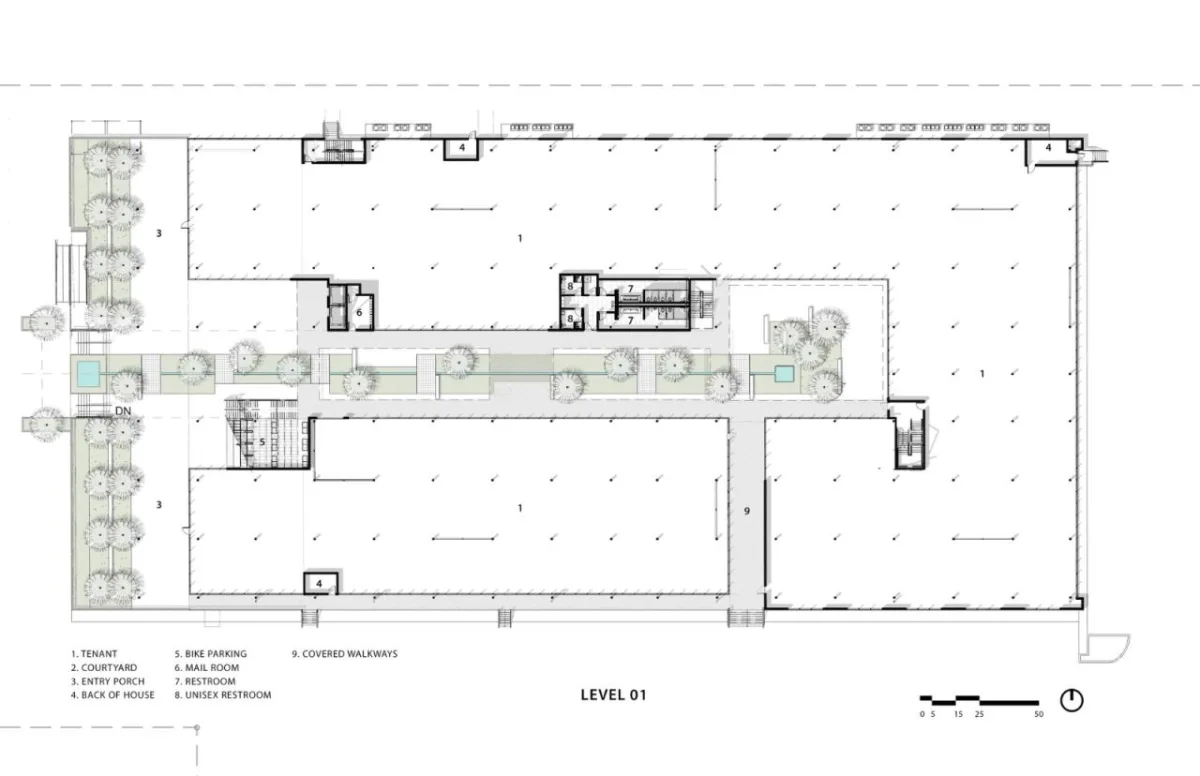 BIM建筑|Fifth + Tillery 办公大楼 / Gensler