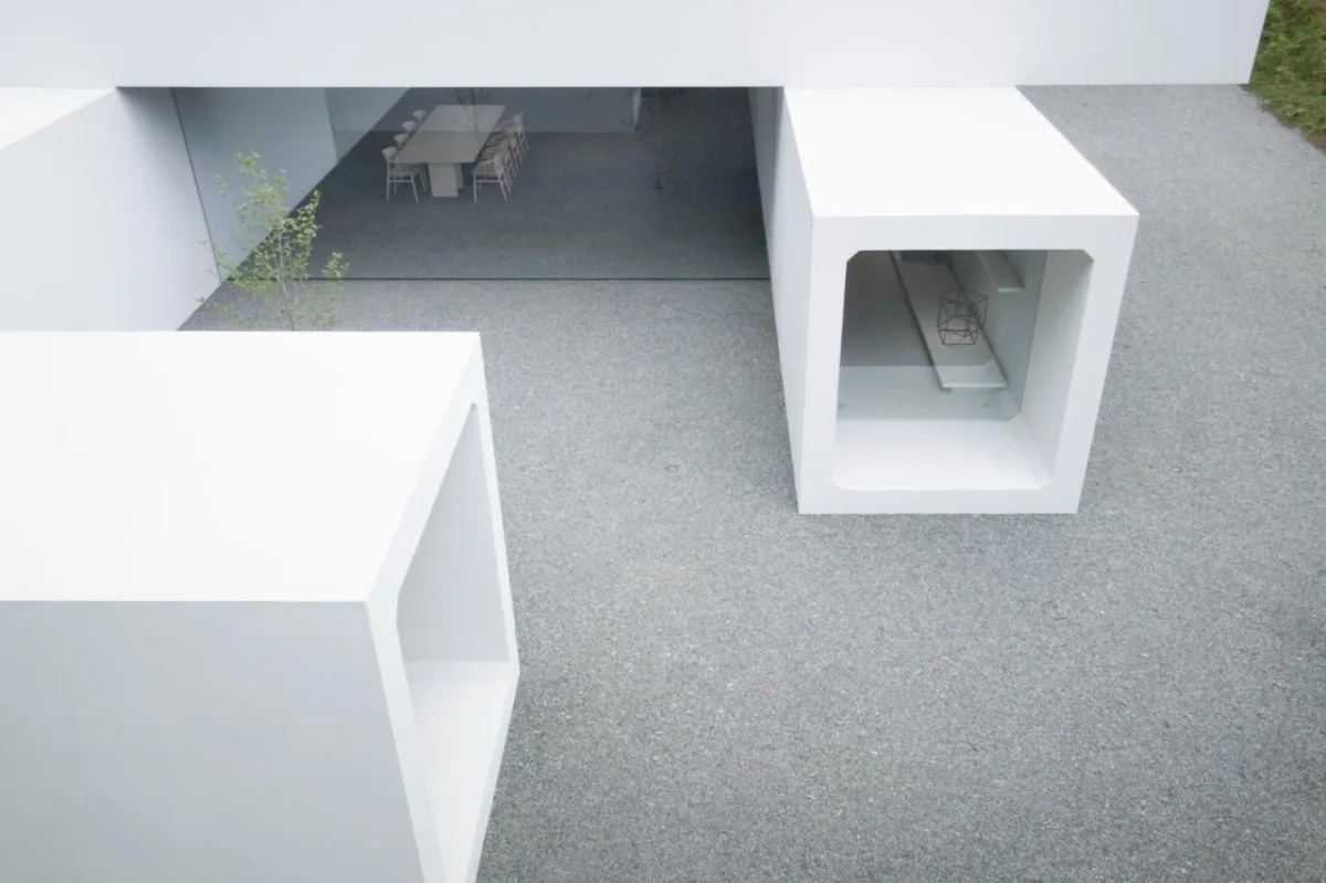 BIM建筑|日本长野极简酒店 Culvert，预制混凝土隧道 / nendo