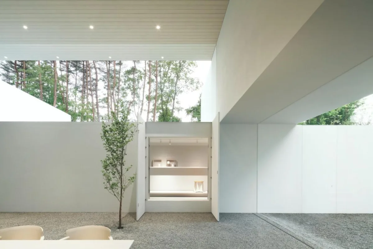 BIM建筑|日本长野极简酒店 Culvert，预制混凝土隧道 / nendo
