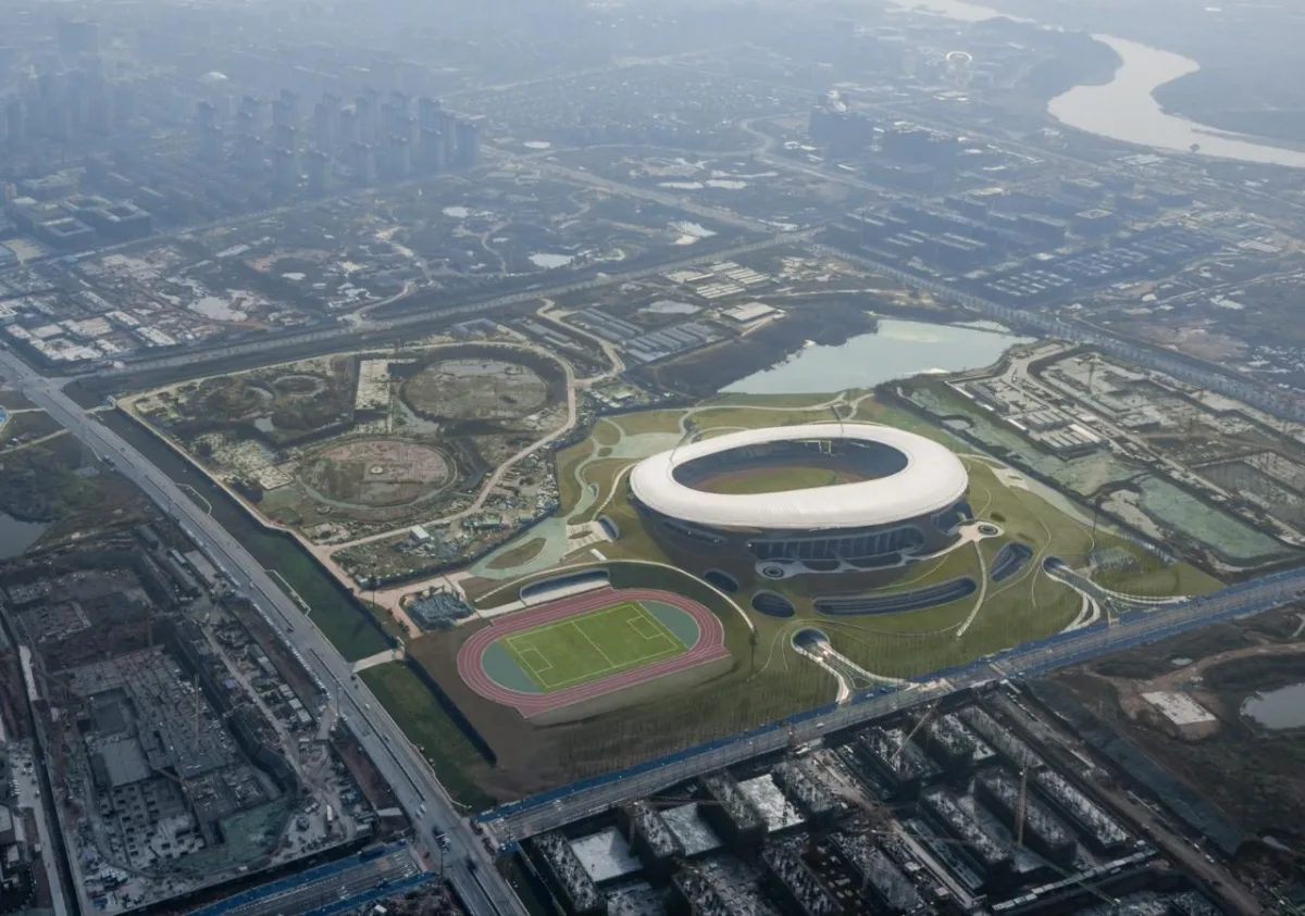 BIM建筑|全球最大覆土建筑群设计：“消失的体育场”/ MAD马岩松