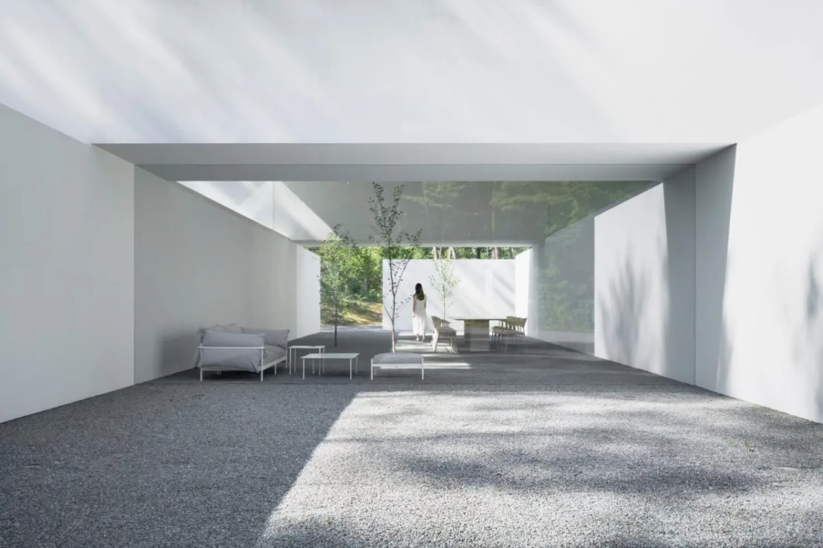 BIM建筑|日本长野极简酒店 Culvert，预制混凝土隧道 / nendo