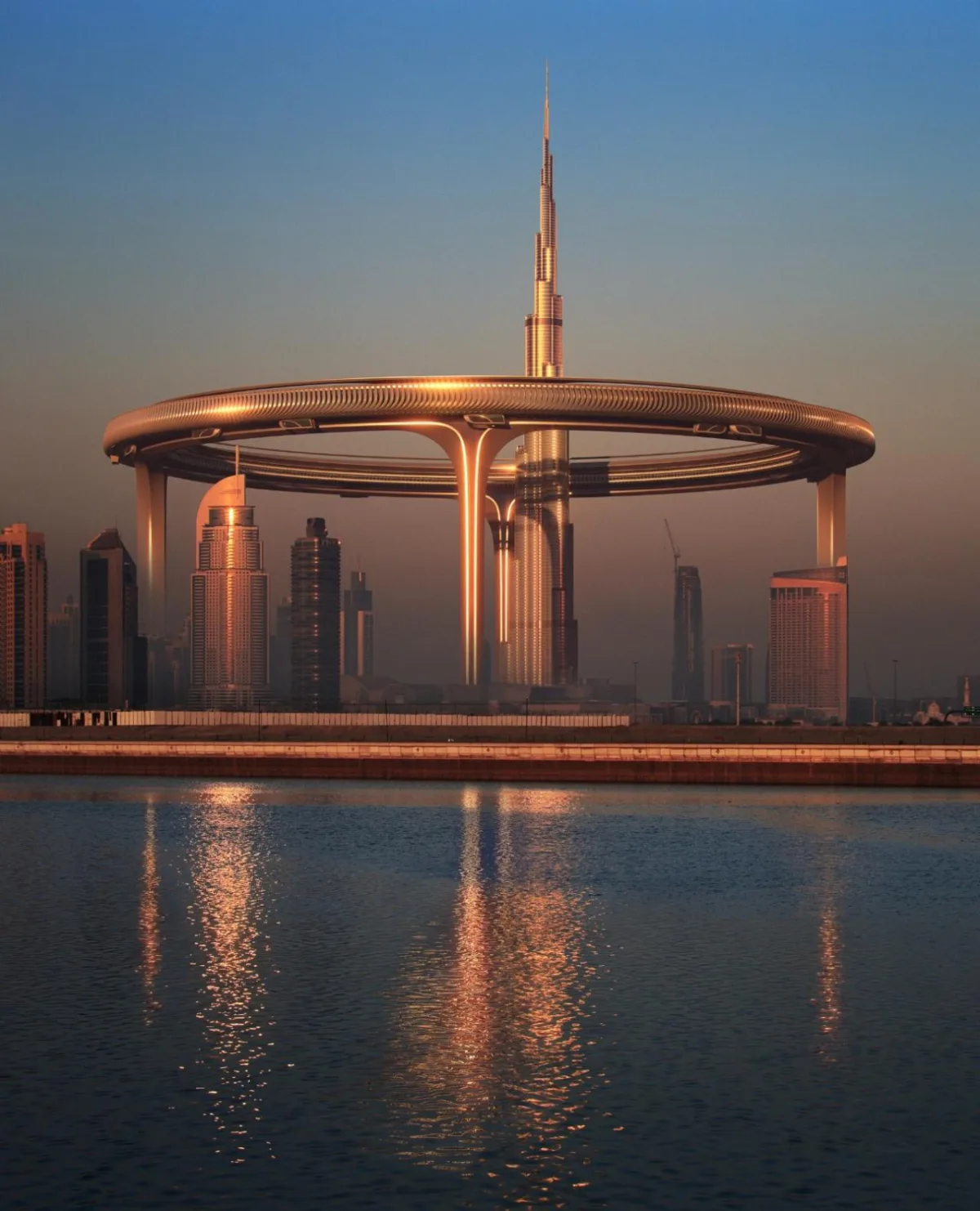 BIM建筑|都市中心环：绕世界最高摩天楼一圈 / ZNera Space