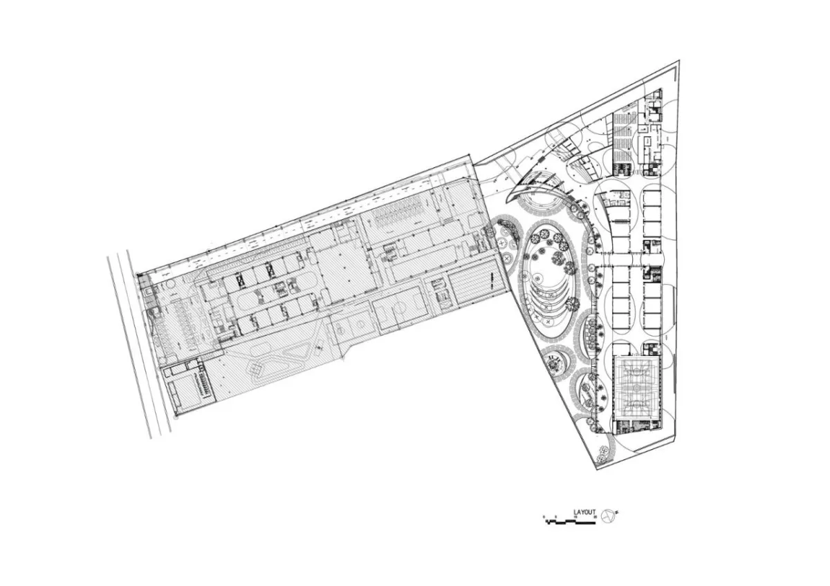 BIM建筑|扇形展开，泰国吞武里校园 SISB / Plan Architect