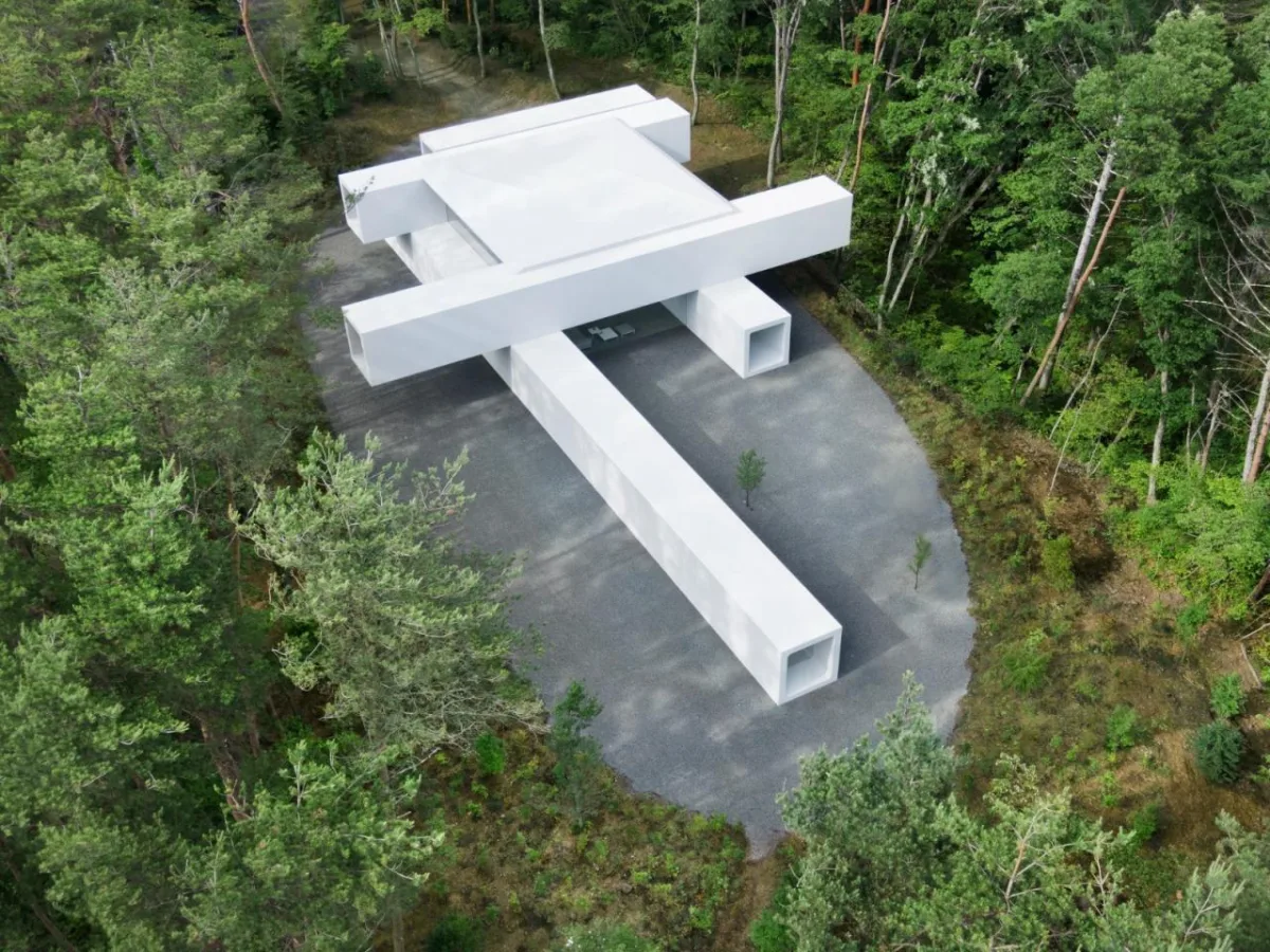 BIM建筑|日本长野极简酒店 Culvert，预制混凝土隧道 / nendo