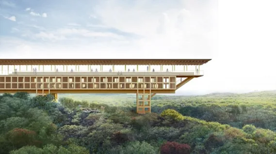 BIM建筑|坂茂设计海岛冥想静修所