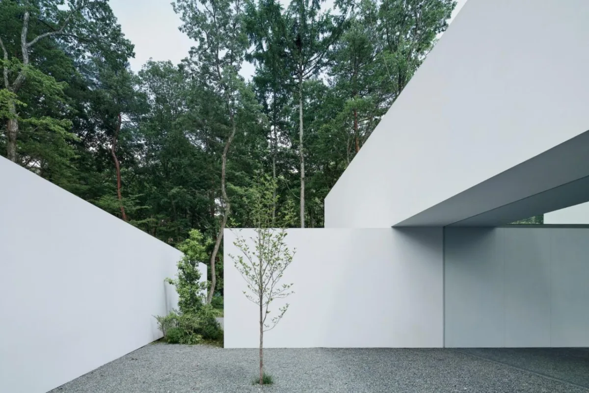 BIM建筑|日本长野极简酒店 Culvert，预制混凝土隧道 / nendo