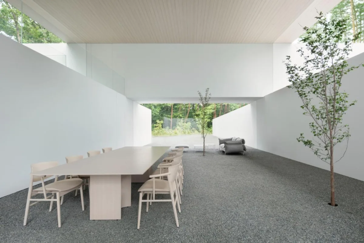 BIM建筑|日本长野极简酒店 Culvert，预制混凝土隧道 / nendo