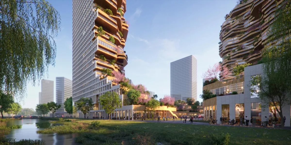 BIM建筑|高空峡谷：南京绿洲大厦 / MVRDV 中标