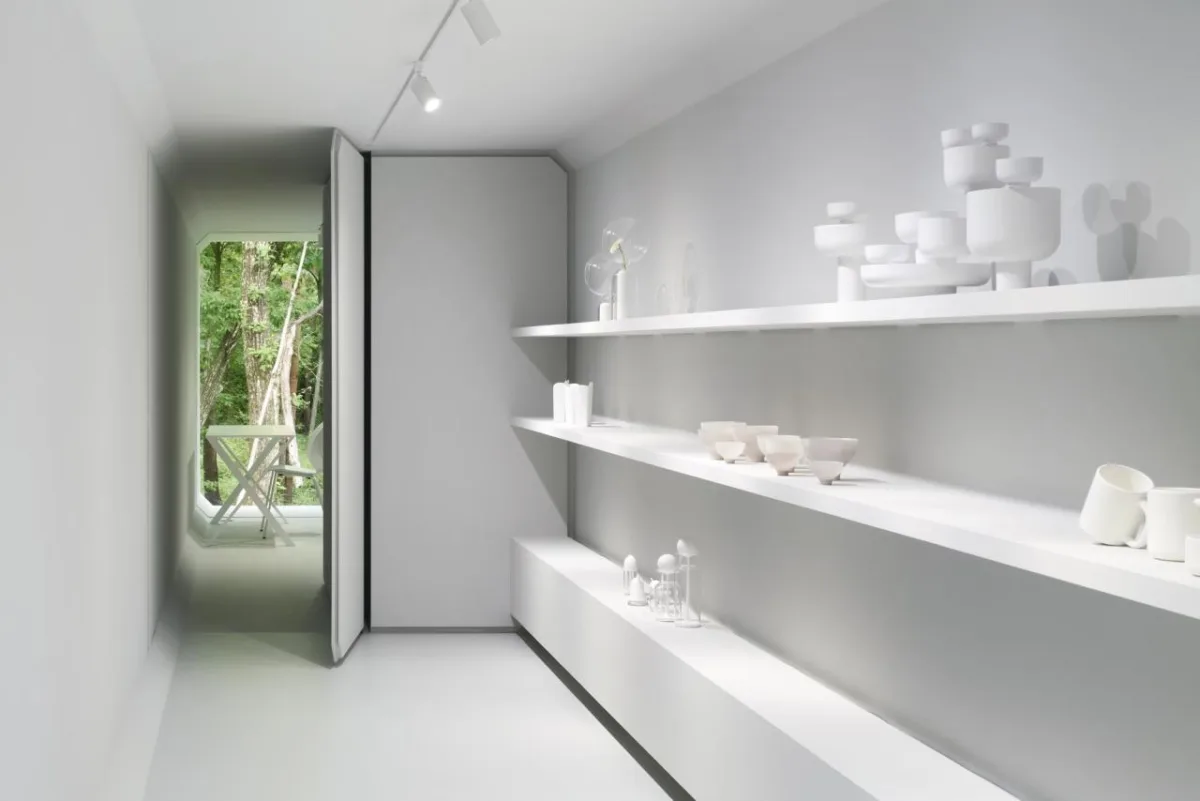 BIM建筑|日本长野极简酒店 Culvert，预制混凝土隧道 / nendo