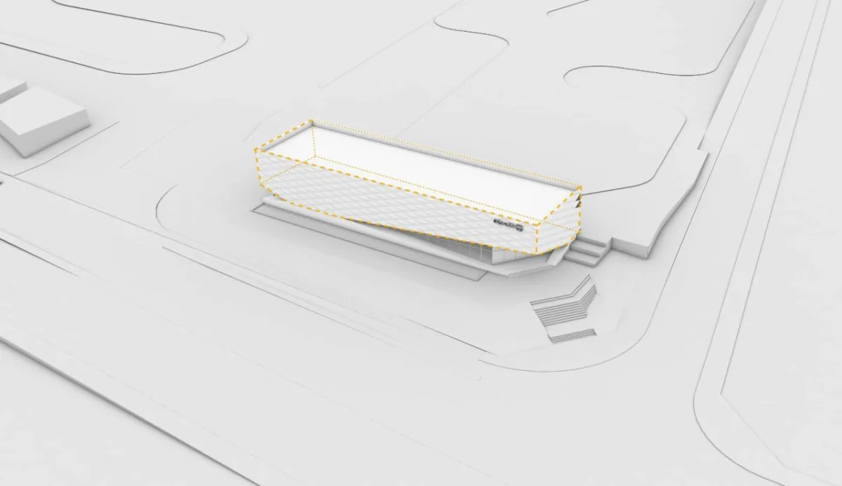 BIM建筑|漂浮的盒子：株洲汽博园营销中心 / 罗劲工作室