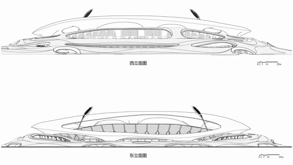 BIM建筑|全球最大覆土建筑群设计：“消失的体育场”/ MAD马岩松