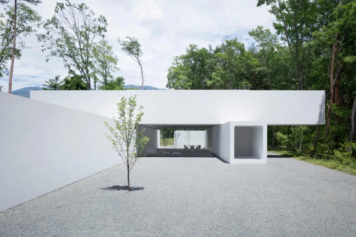 BIM建筑|日本长野极简酒店 Culvert，预制混凝土隧道 / nendo