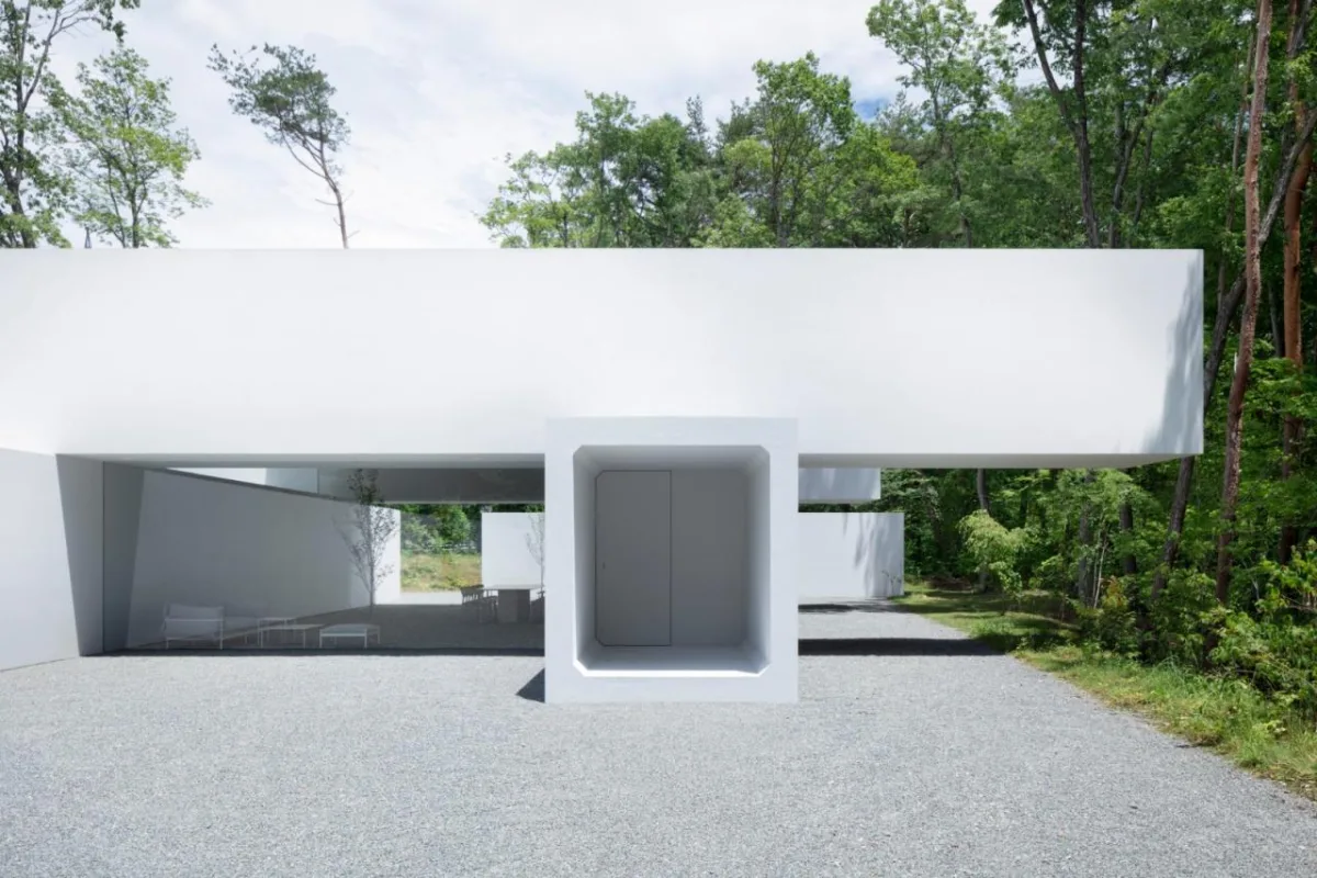 BIM建筑|日本长野极简酒店 Culvert，预制混凝土隧道 / nendo