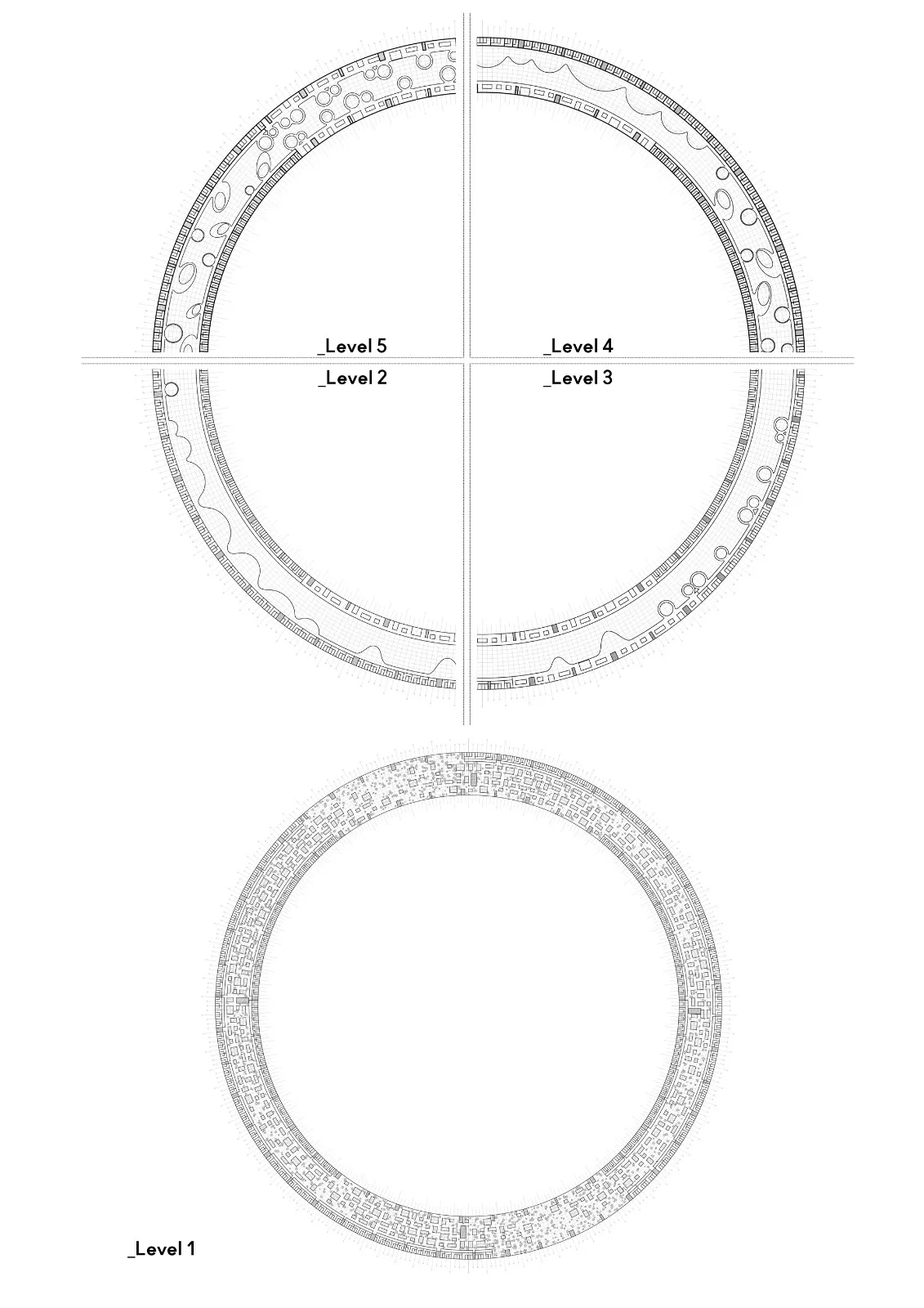 BIM建筑|都市中心环：绕世界最高摩天楼一圈 / ZNera Space