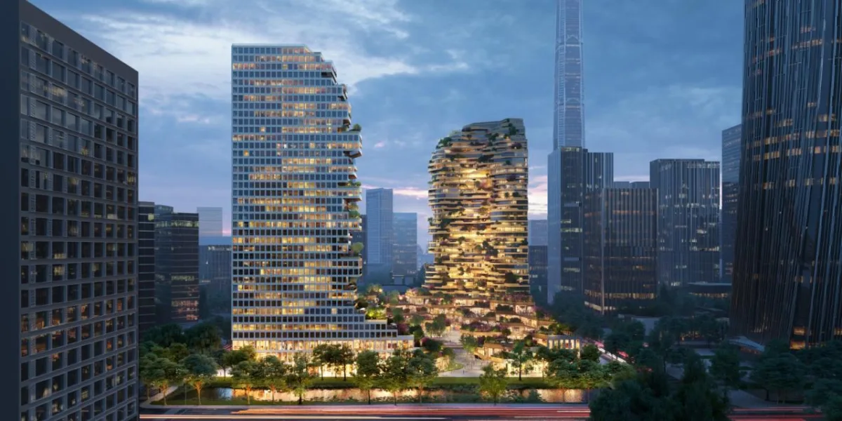 BIM建筑|高空峡谷：南京绿洲大厦 / MVRDV 中标