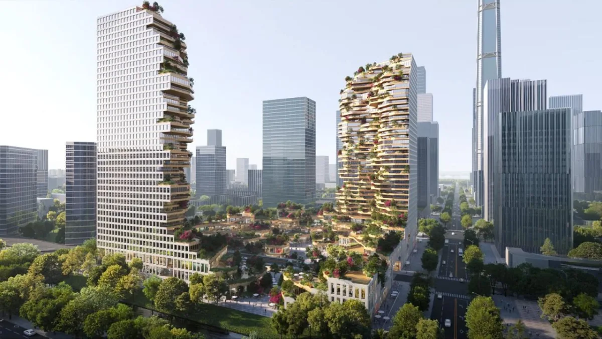 BIM建筑|高空峡谷：南京绿洲大厦 / MVRDV 中标