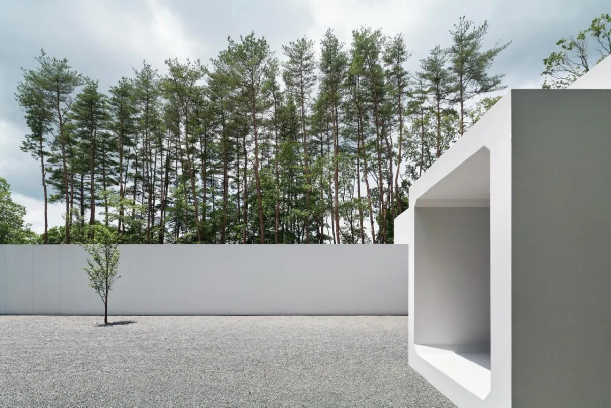 BIM建筑|日本长野极简酒店 Culvert，预制混凝土隧道 / nendo
