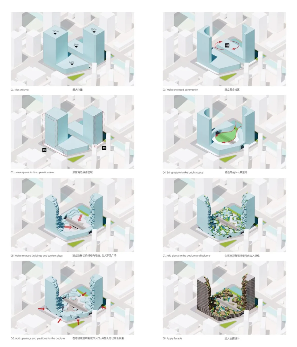 BIM建筑|高空峡谷：南京绿洲大厦 / MVRDV 中标