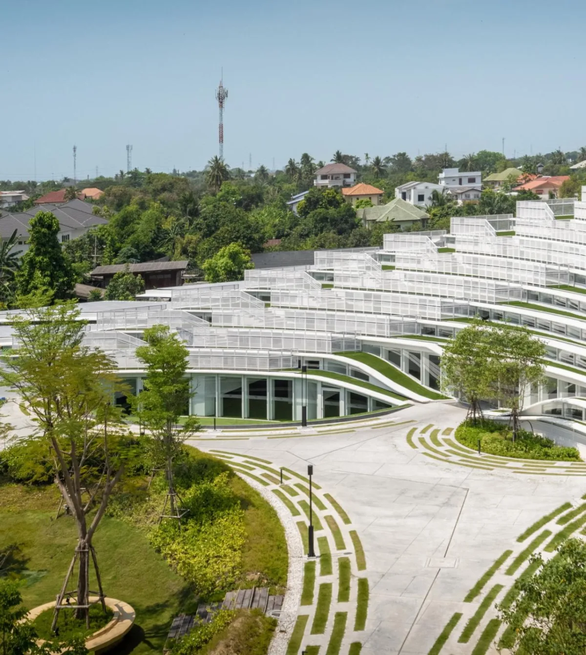 BIM建筑|扇形展开，泰国吞武里校园 SISB / Plan Architect