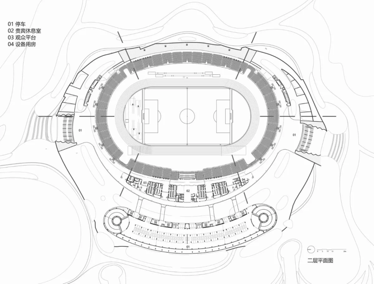 BIM建筑|全球最大覆土建筑群设计：“消失的体育场”/ MAD马岩松