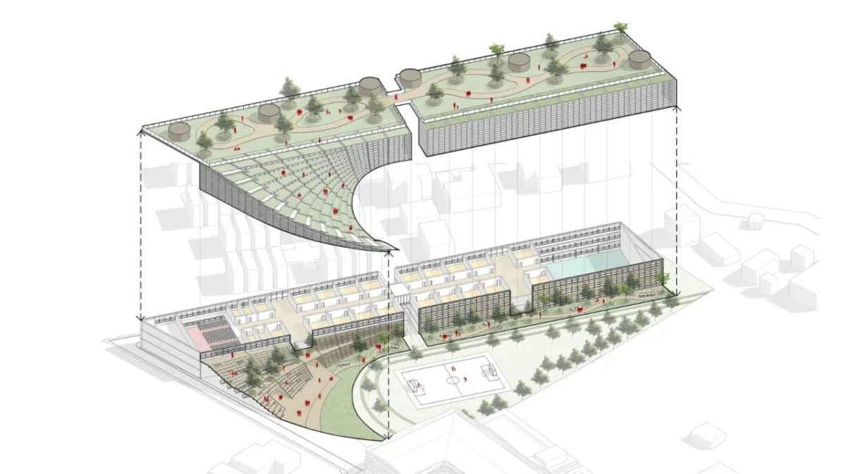 BIM建筑|扇形展开，泰国吞武里校园 SISB / Plan Architect