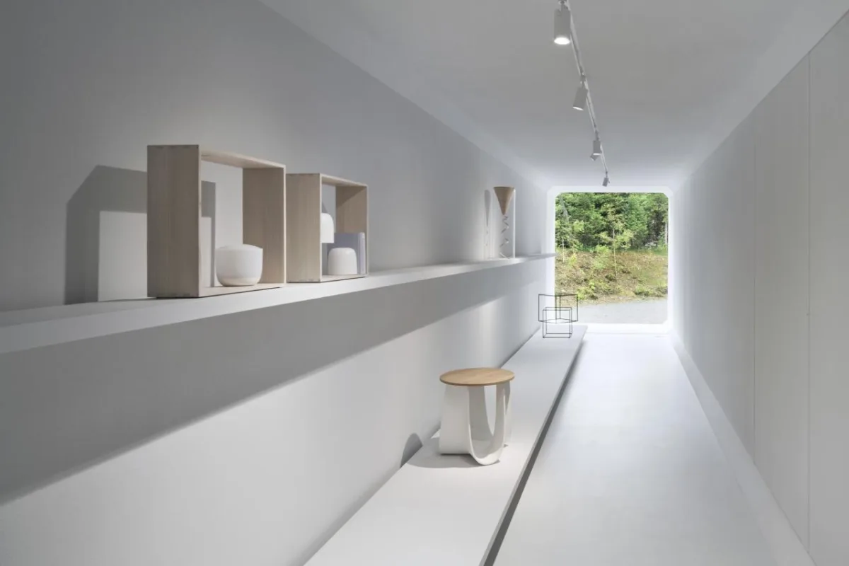 BIM建筑|日本长野极简酒店 Culvert，预制混凝土隧道 / nendo