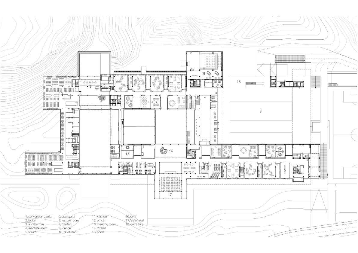 BIM建筑|韩国现代集团全球合作伙伴中心+庆州大学校园区 / Hyunjun Mihn + mp_art architects