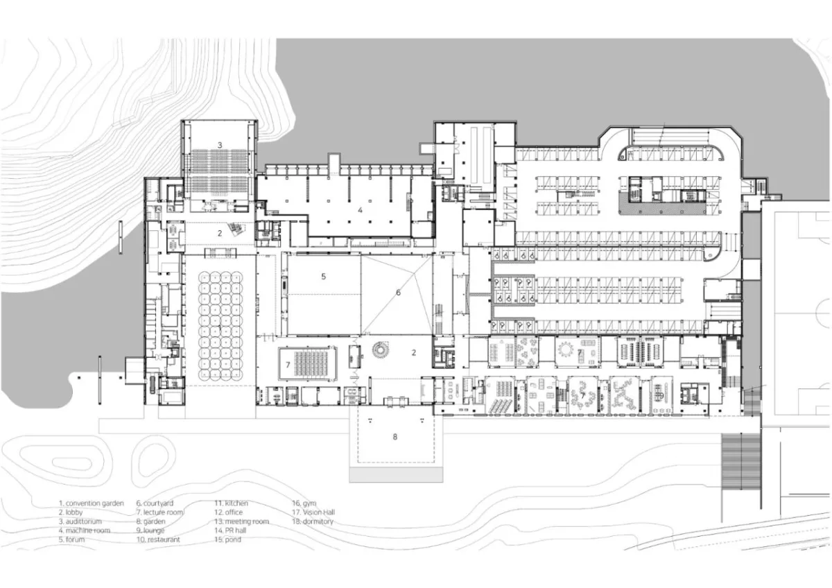 BIM建筑|韩国现代集团全球合作伙伴中心+庆州大学校园区 / Hyunjun Mihn + mp_art architects