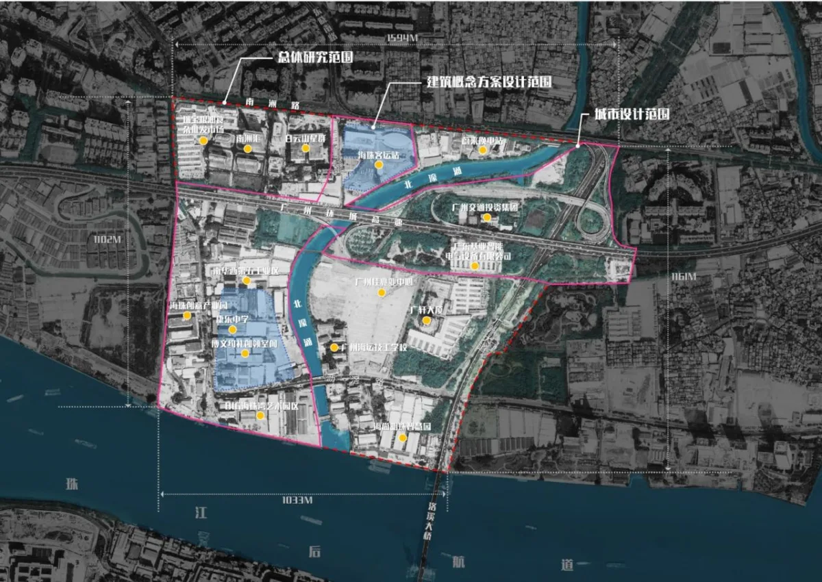 BIM建筑|广州海珠创新湾门户枢纽城市设计暨核心地块建筑概念设计 / 林同棪国际中国