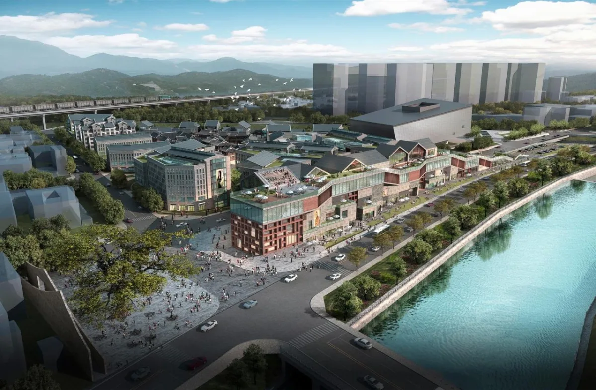 BIM建筑|古典之鱼——沁水杏河商业带 / 宽建筑 & 北京城建设计发展集团