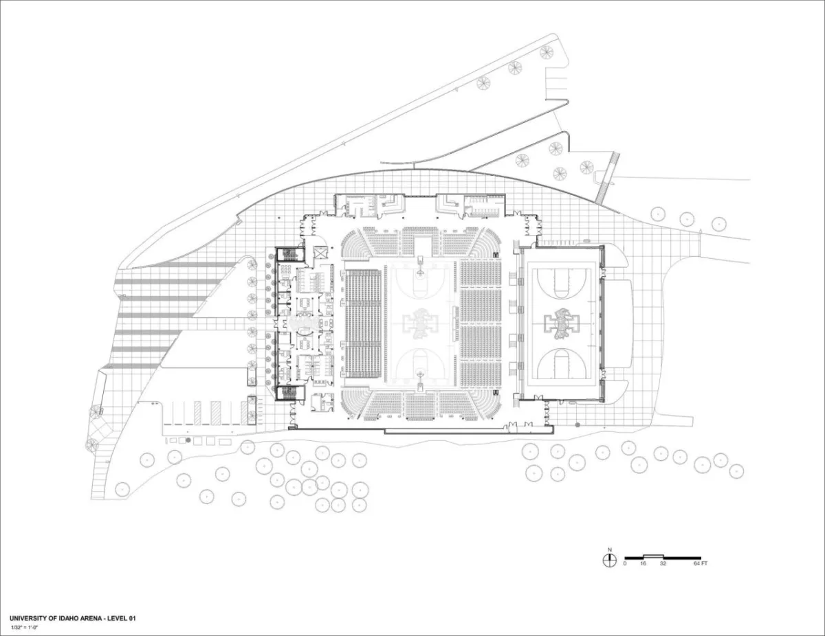 BIM建筑|爱达荷大学中央信用合作社体育馆 / Opsis Architecture