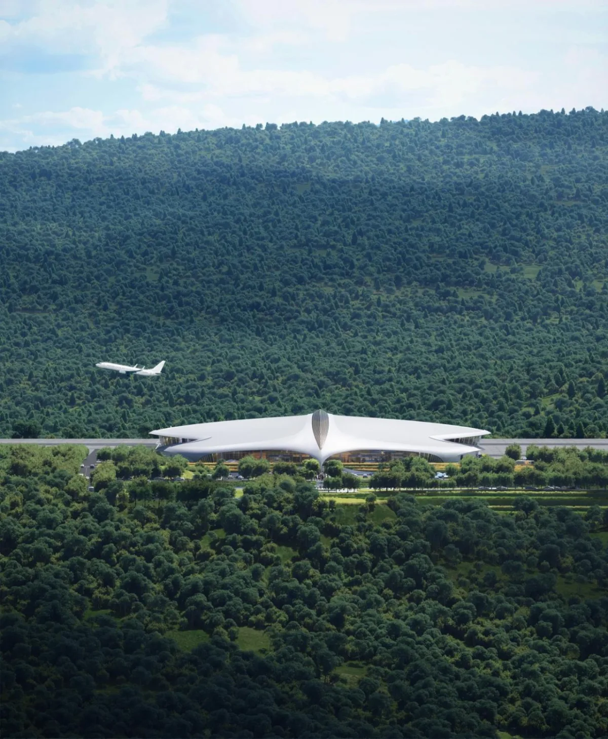 BIM建筑|“山中飞鸟”：浙江丽水机场设计 / 马岩松MAD