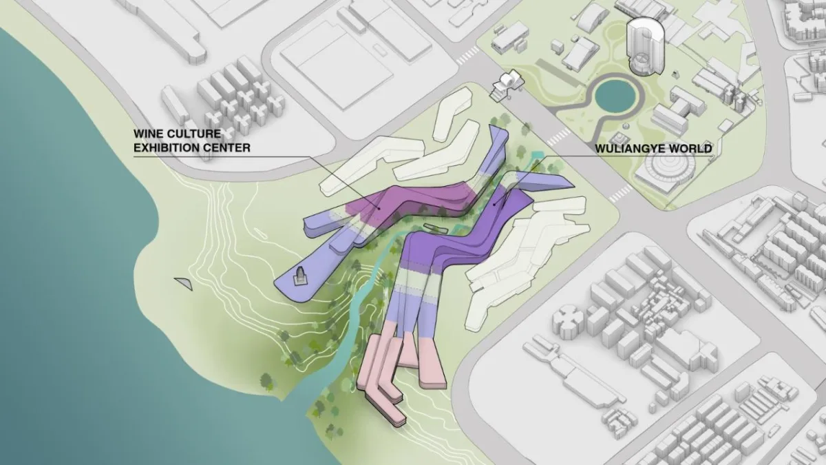 BIM建筑|延伸至岷江的‘峡谷建筑’，五粮·东方酒谷方案公布 / 奥雷·舍人